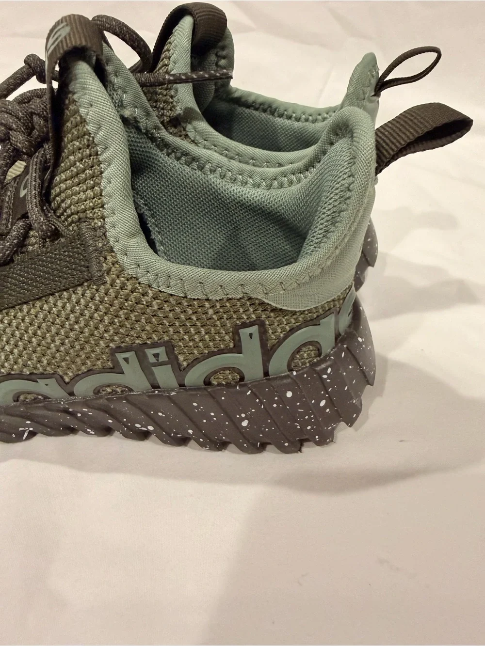 adidas Kids Olive Green Knit Trail Sneakers